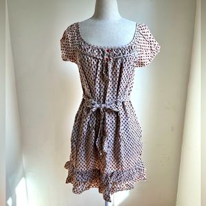 3/$30 As U Wish red and cream floral dress with pockets, XL